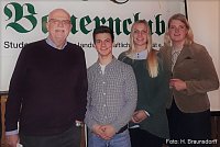 von links: Prof. Wulf Diepenbrock, Thomas Fabry, Maria Umann und Julia Nissen