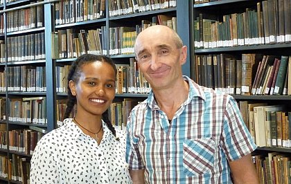 Betelhem Mekonnen und Prof. Bruno Glaser
