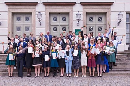 Absolvent*innen der Agrarwissenschaften zur feierlichen Exmatrikulation. Foto: Carl Pinkert